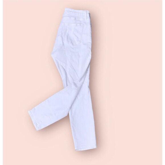 Good American GOOD LEGS CROPPED JEANS Skinny Stretch White Size 15/33 Inseam 27" - Picture 1 of 8